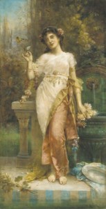 Maiden amidst butterflies