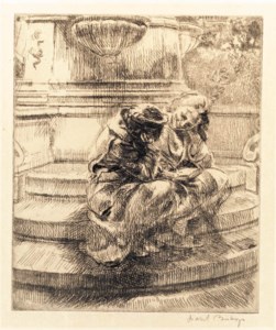 Girls Sitting in Union Square Fountain (Teller 21)