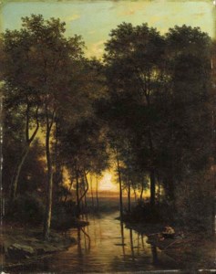 Fishing at dusk
