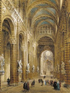 Interior of the cathedral at Sienna