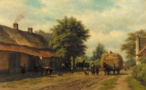 Dorpsweg in Noord Brabant (Aarle Rikstel bij Helmond)