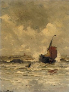 A Bomschuit in the breakers