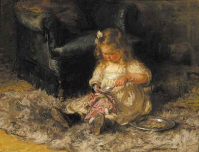 Feeding the doll