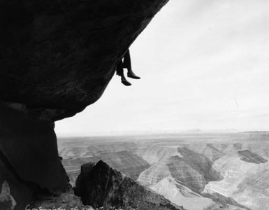 Contemplating the View at Muley Point, Utah