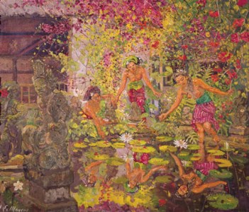 Adrien-Jean Le Mayeur, By the lotus pond, Bali