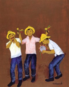 Three boys at play