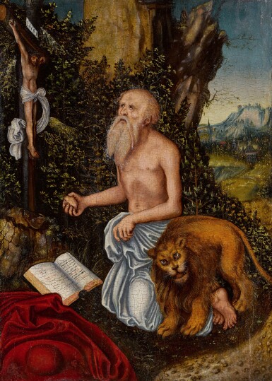 The penitent Saint Jerome in a landscape