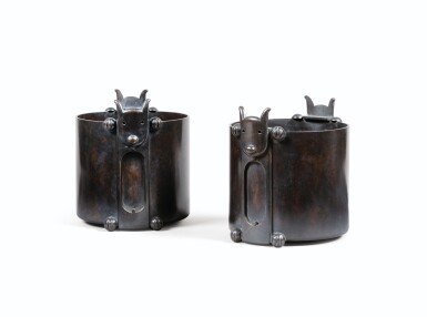 Pair of Dodger cache-pots, 2016