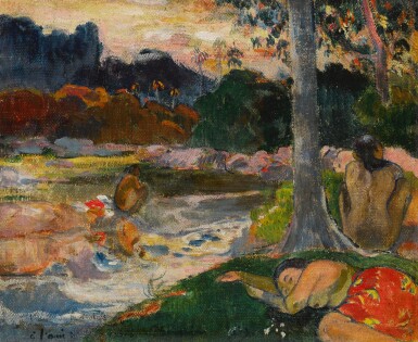 Paul Gauguin, Tahiti, scène de rivière