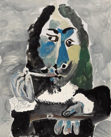 Pablo Picasso, Mousquetaire à la pipe, buste