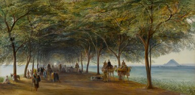Edward Lear, The Pyramids Road, Gizeh