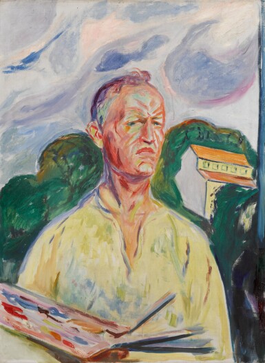 Edvard Munch, Self-Portrait with Palette |《與調色板的自畫像》