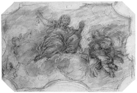 Flora with putti: design for a ceiling compartment