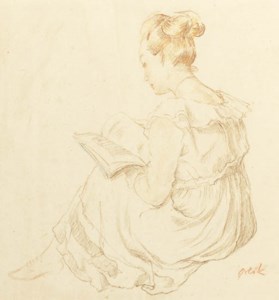 A girl reading