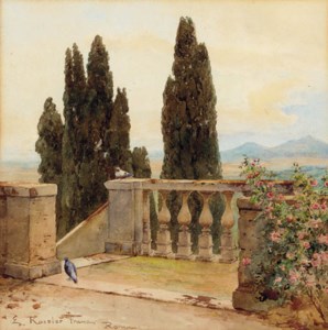 On the terrace at the Villa D'Este, Tivoli