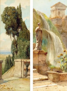 Villa d'Este, Tivoli; and A view from the terrace, Tivoli