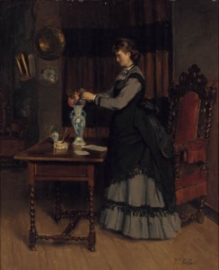 Arranging flowers