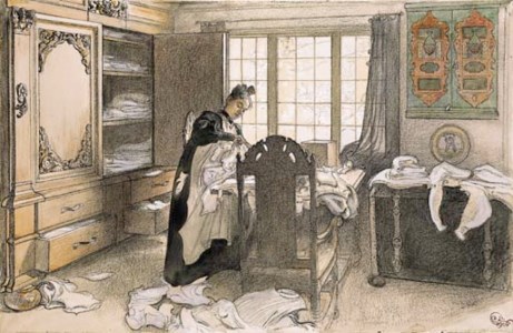 Karin by the linen cupboard (Karin vid Linneskapet)