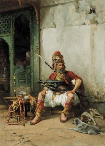 Turc au hookah