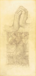 Study for a figure in When sorrow comes in summer roses bloom in vain
