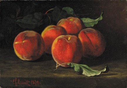 Table Top Still Life of Peaches