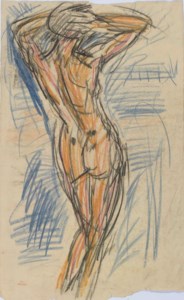 A nude seen from behind