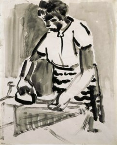 Woman Ironing