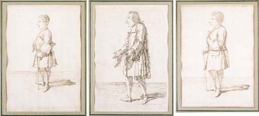 Three caricatures: Abbot Giustiniani; An abbot; and the Abbot of Taulignan