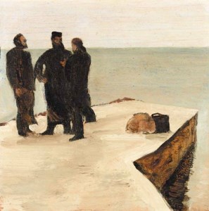 Three Monks on Mount Athos
