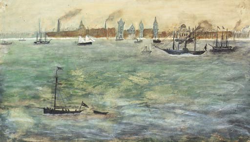 Imaginary view of Shipping on the Thames