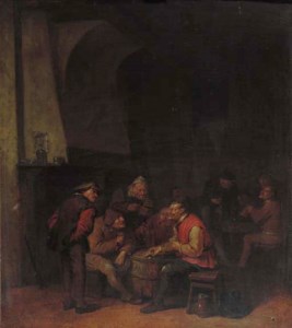 Boors at cards in an inn