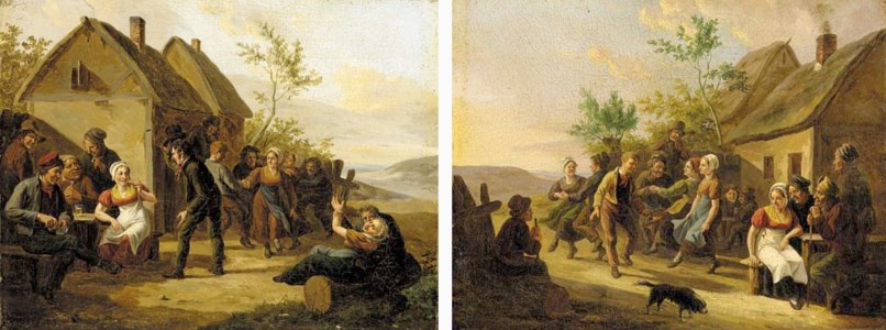 Merriment outside the tavern