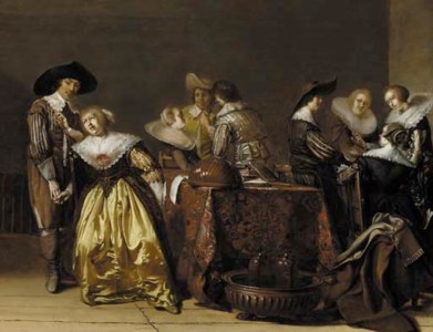 Elegant company in an interior