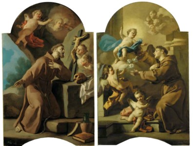 Saint Francis at prayer; and The Vision of Saint Antony of Padua