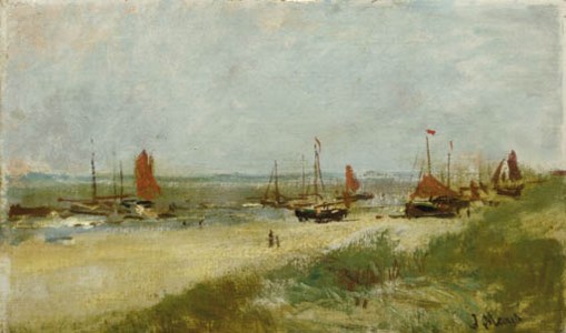 Bomschuiten on the beach