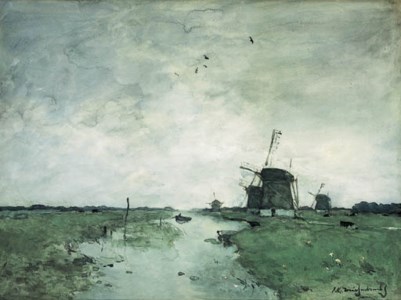 Windmills in the polder