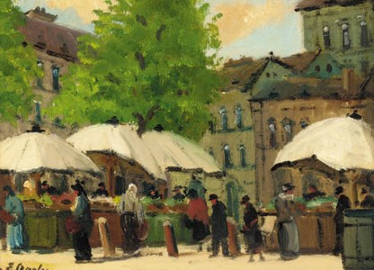 A market in a continental square