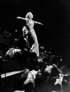 Marilyn Monroe on the set of Gentlemen Prefer Blondes