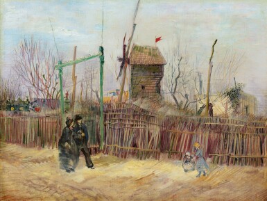 Van Gogh, Scène de rue à Montmartre (Impasse des Deux Frères et le Moulin à Poivre)      