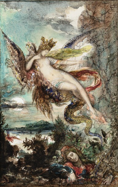 Femme sur un griffon     