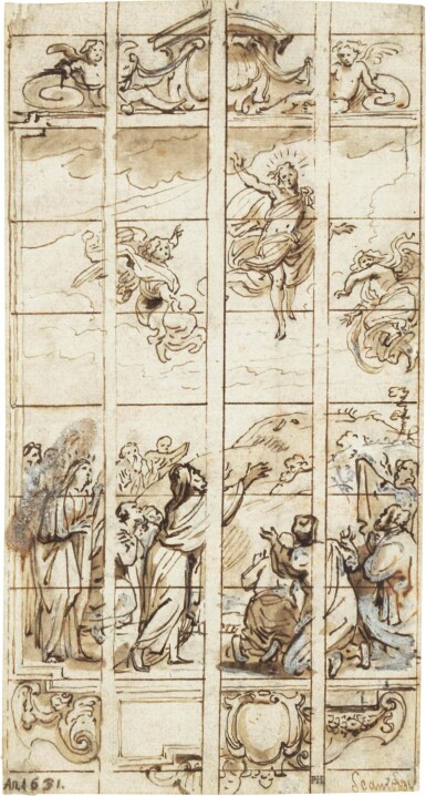 Design for a stained glass window of the Resurrection