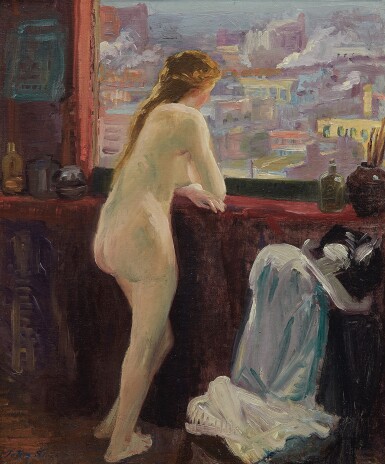 Nude at Window over Greenwich Village