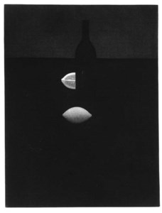 Bottle with Lemons and Red Wall (see M. Gallery 162)
