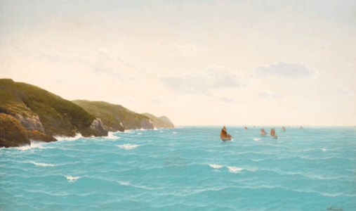 The fishing fleet running up the Cornish coast