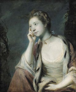 Portrait of Lady Mary Coke (1726-1811), half-length, in an ermine-trimmed red cloak