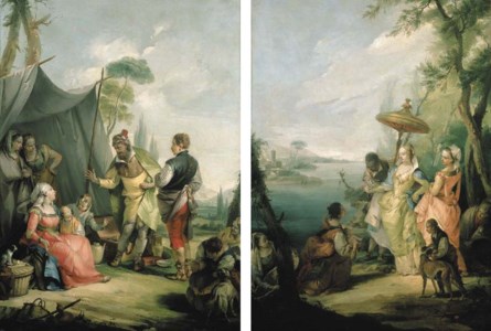 Laban looking for the idols hidden by Rachel; and The Finding of Moses