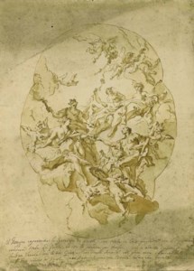 The marriage of Hebe and Hercules: design for a ceiling