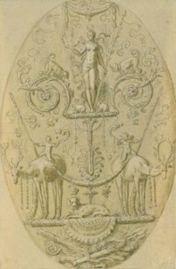 Design for a decorative panel with a Triumph of Diana