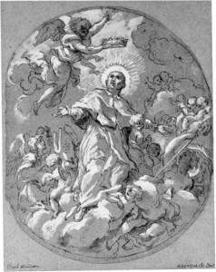 The apotheosis of a bishop Saint