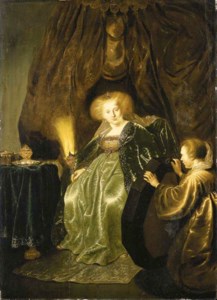 Esther preparing to meet Ahasuerus